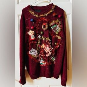 Croft and Barrow Ugly Tacky Christmas Sweater Size L